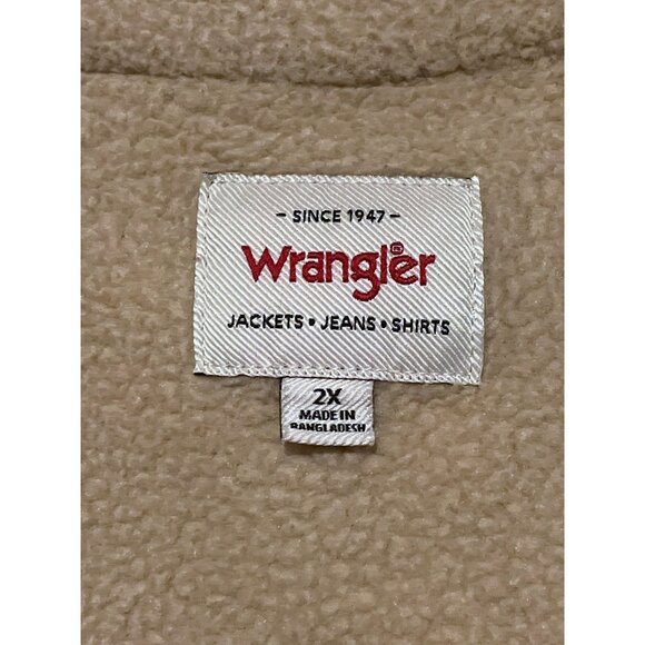 Wrangler Corduroy Jacket 2X Sherpa Lined Western Ranch Chore Barn Utility - Picture 7 of 10